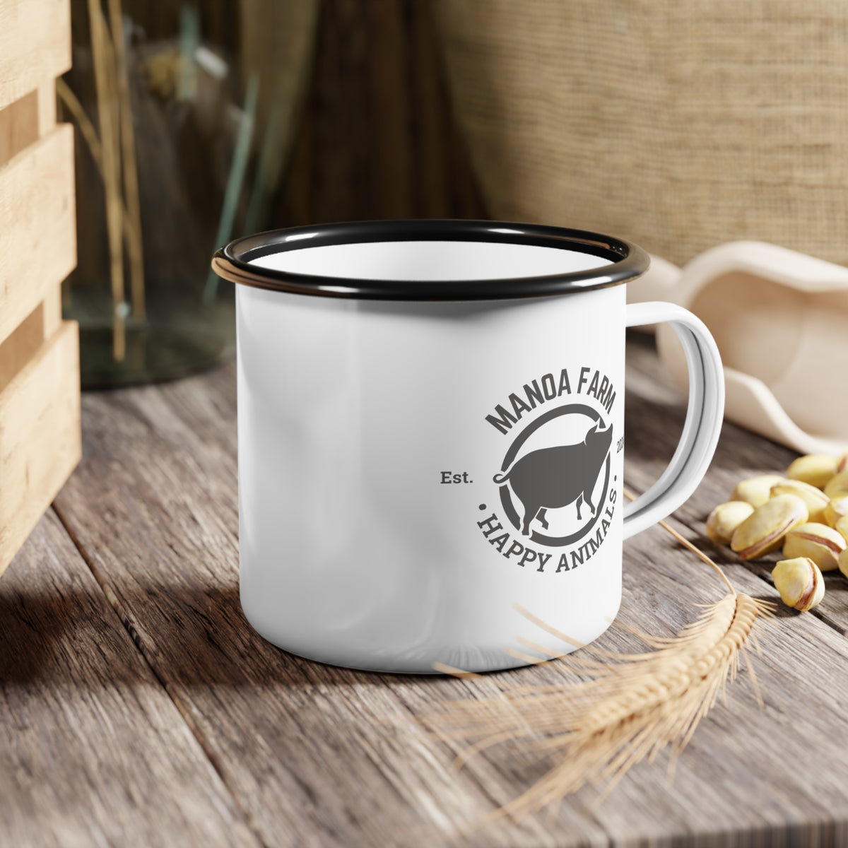 Enamel Farm Mug